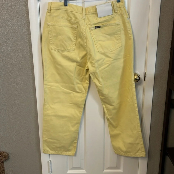 Ralph Lauren Polo Women’s 14 Yellow Cropped Saturday Jeans Ankle Denim - Picture 2 of 9